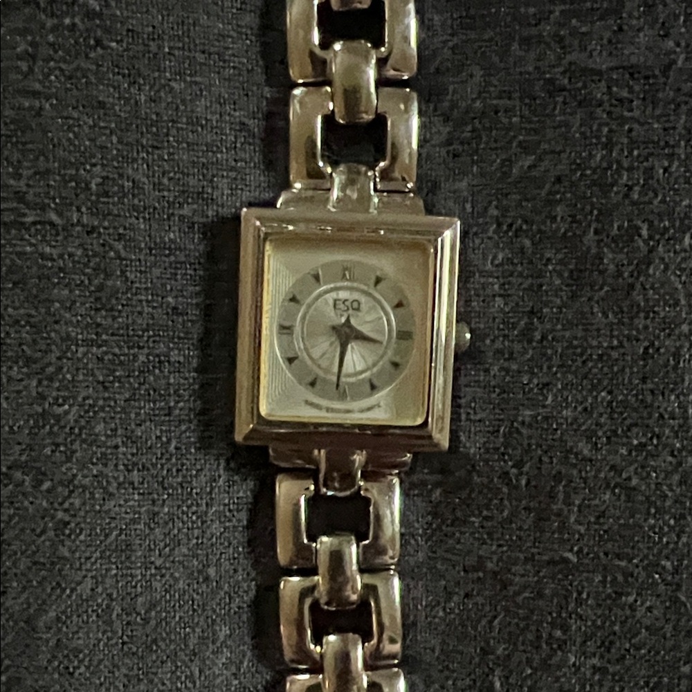 ESQ Silver Square Link Watch